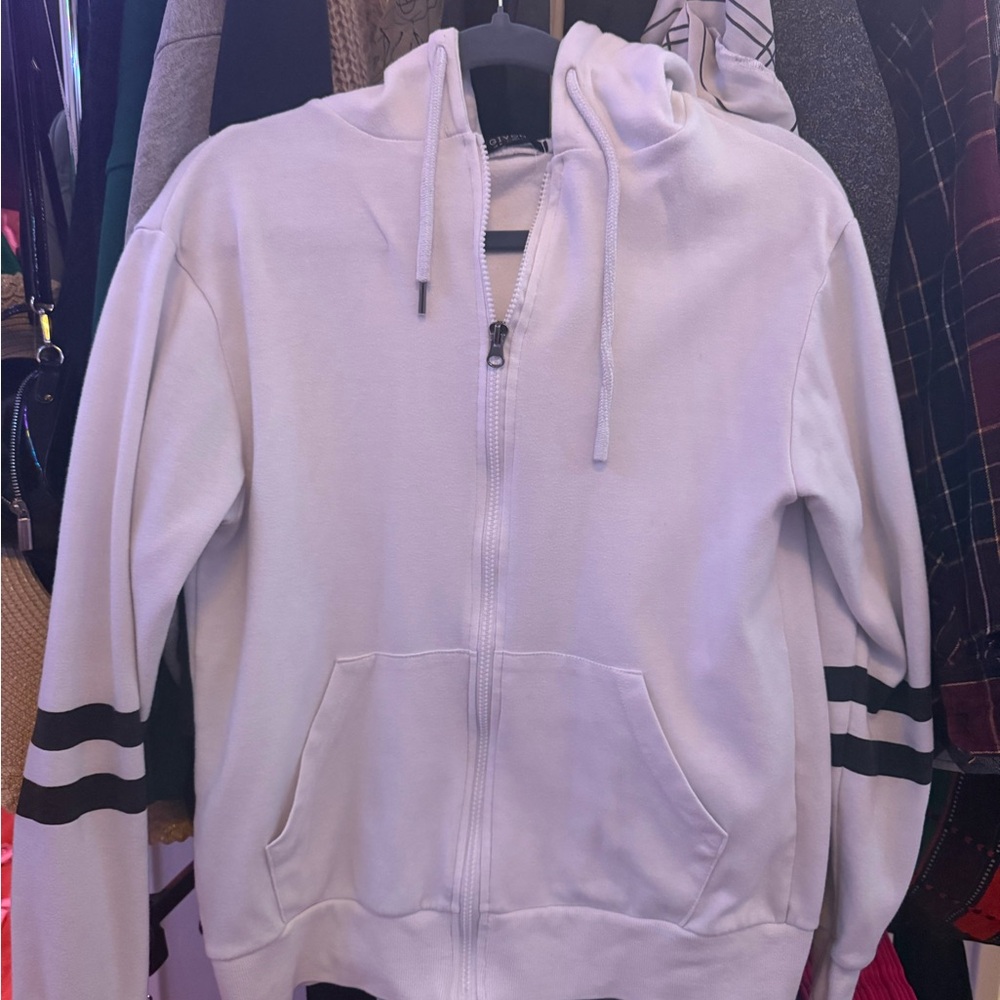 White Hooded Women's Sweater